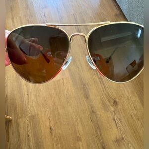 Gold Aviator Sunglasses